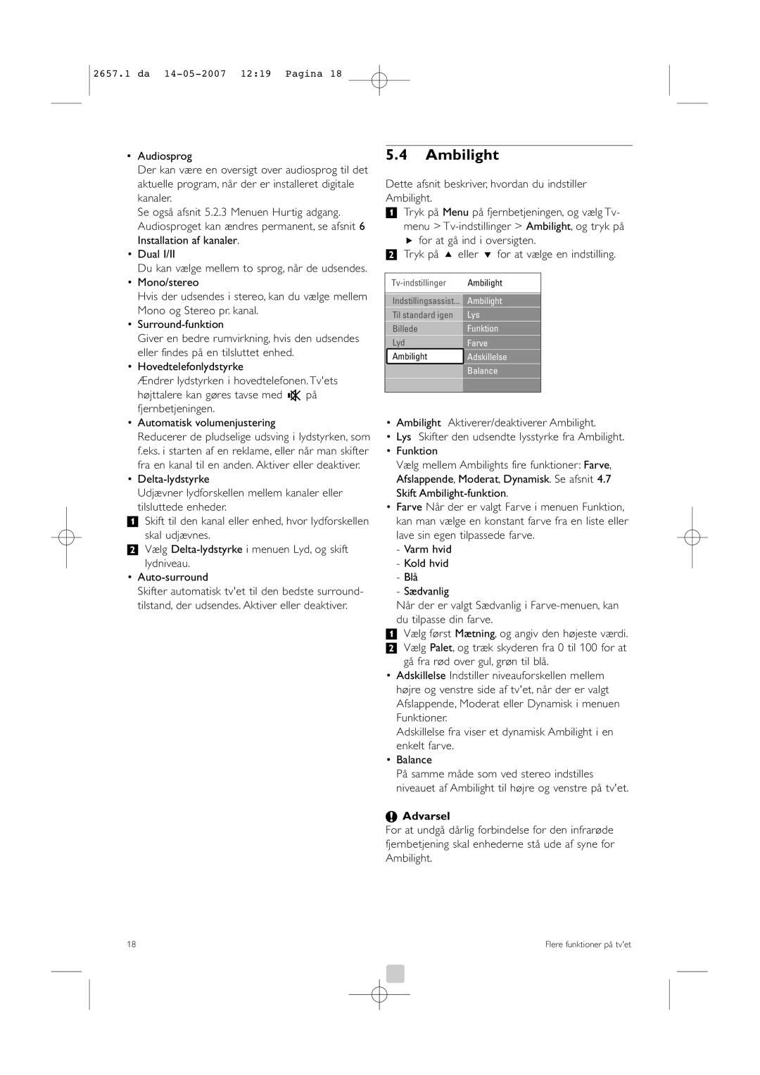 Philips 42HF9385D, 32HF9385D manual Ambilight, Dual I/II 