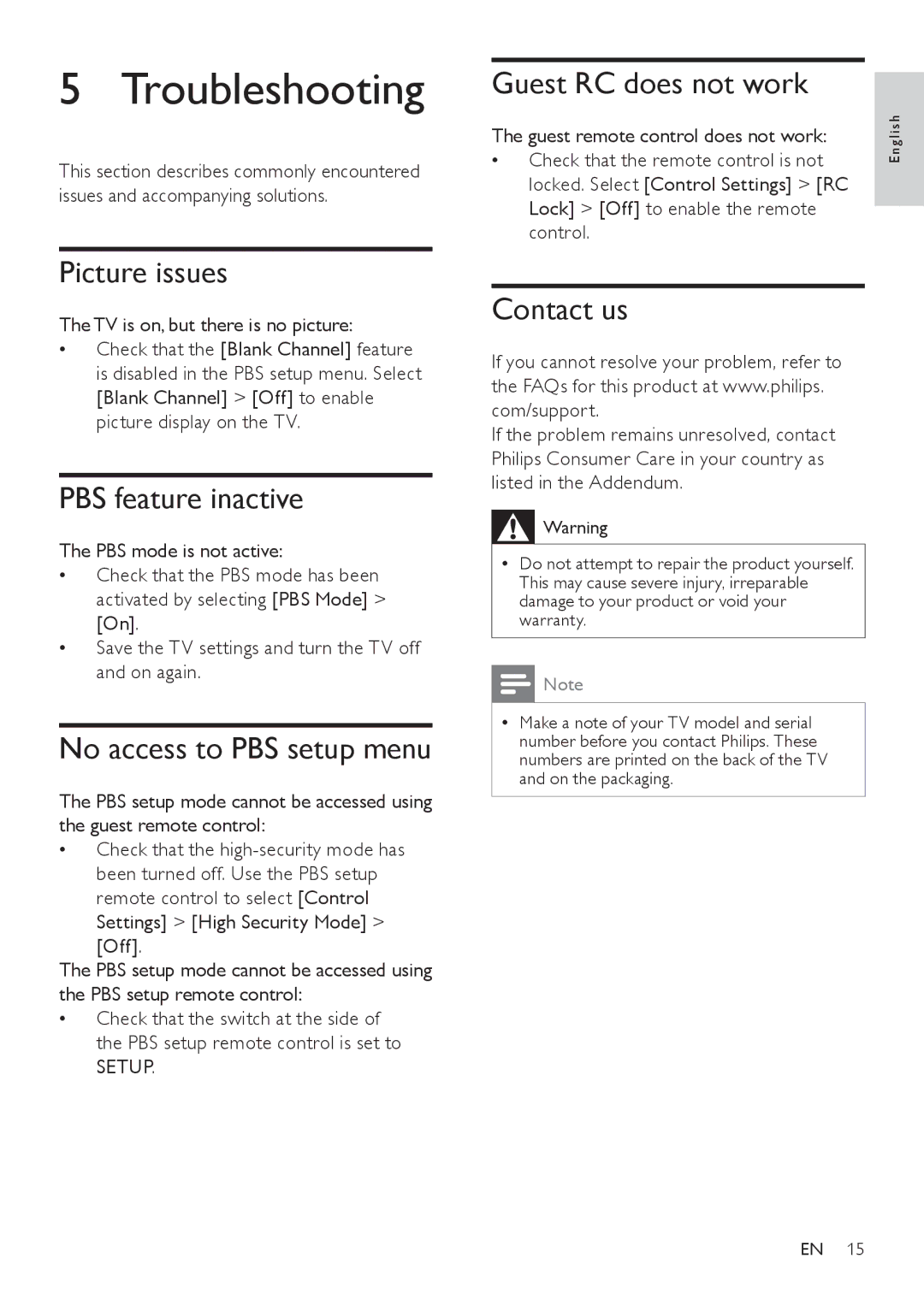 Philips 32HFL3331/93, 42HFL3381/93, 32HFL3331/97 user manual Troubleshooting 