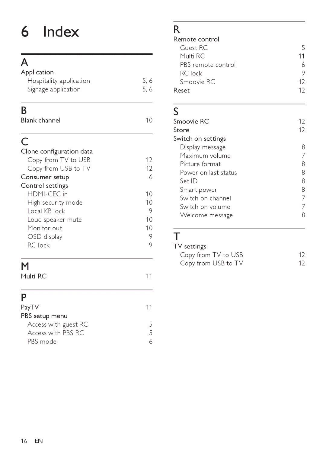 Philips 42HFL3381/93, 32HFL3331/97, 32HFL3331/93 user manual Index 