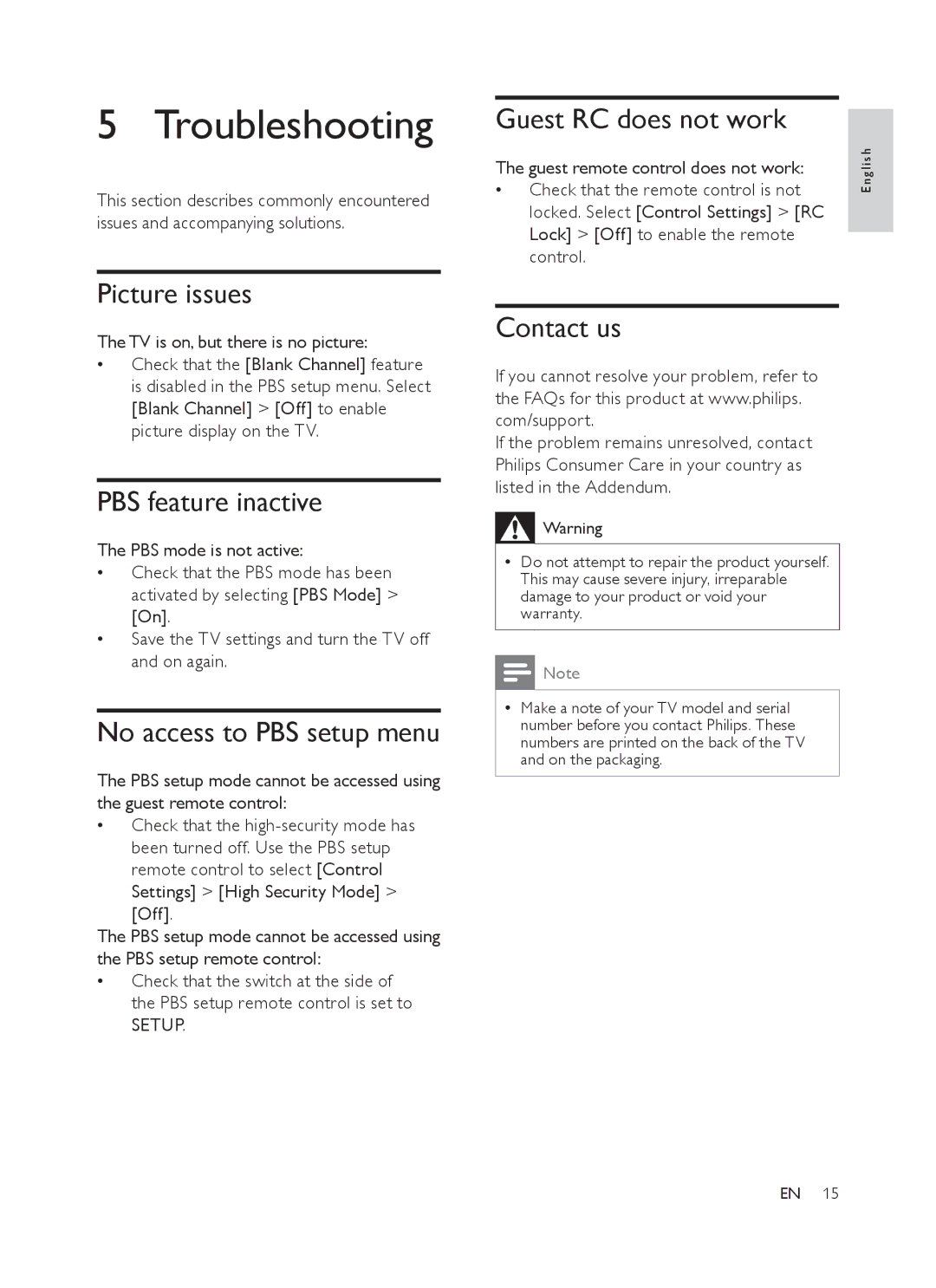 Philips 32HFL3331, 42HFL3381/97 user manual Troubleshooting 