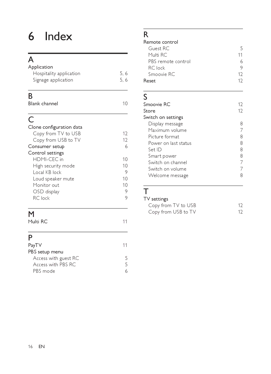 Philips 42HFL3381/97, 32HFL3331 user manual Index 