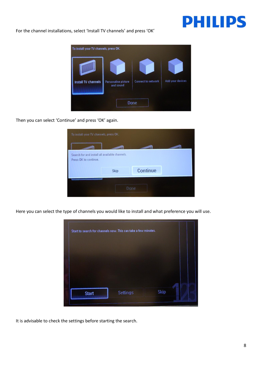 Philips 32HFL5007D/10, 42HFL5007D/10, 47HFL5007D/10, 55HFL5007D/10 installation manual 