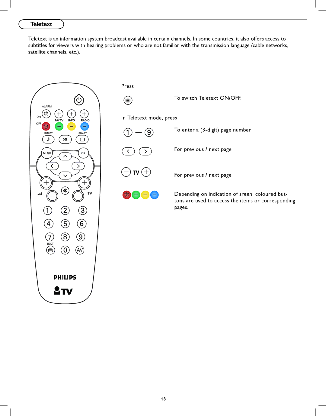 Philips 32HFL5530, 42HFL5580 user manual Teletext 