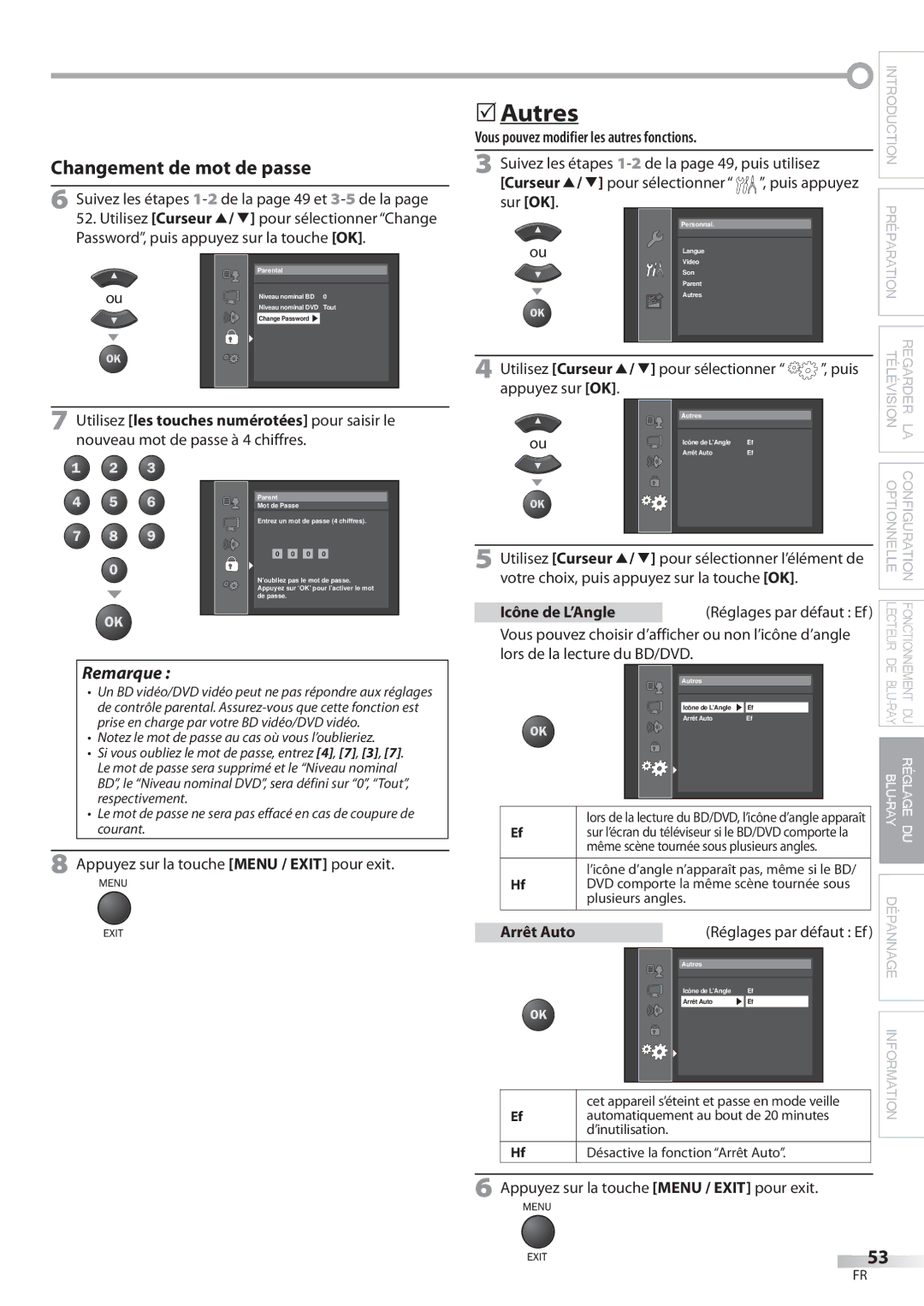 Philips 42MD459B user manual Autres, Icône de L’Angle, Arrêt Auto 