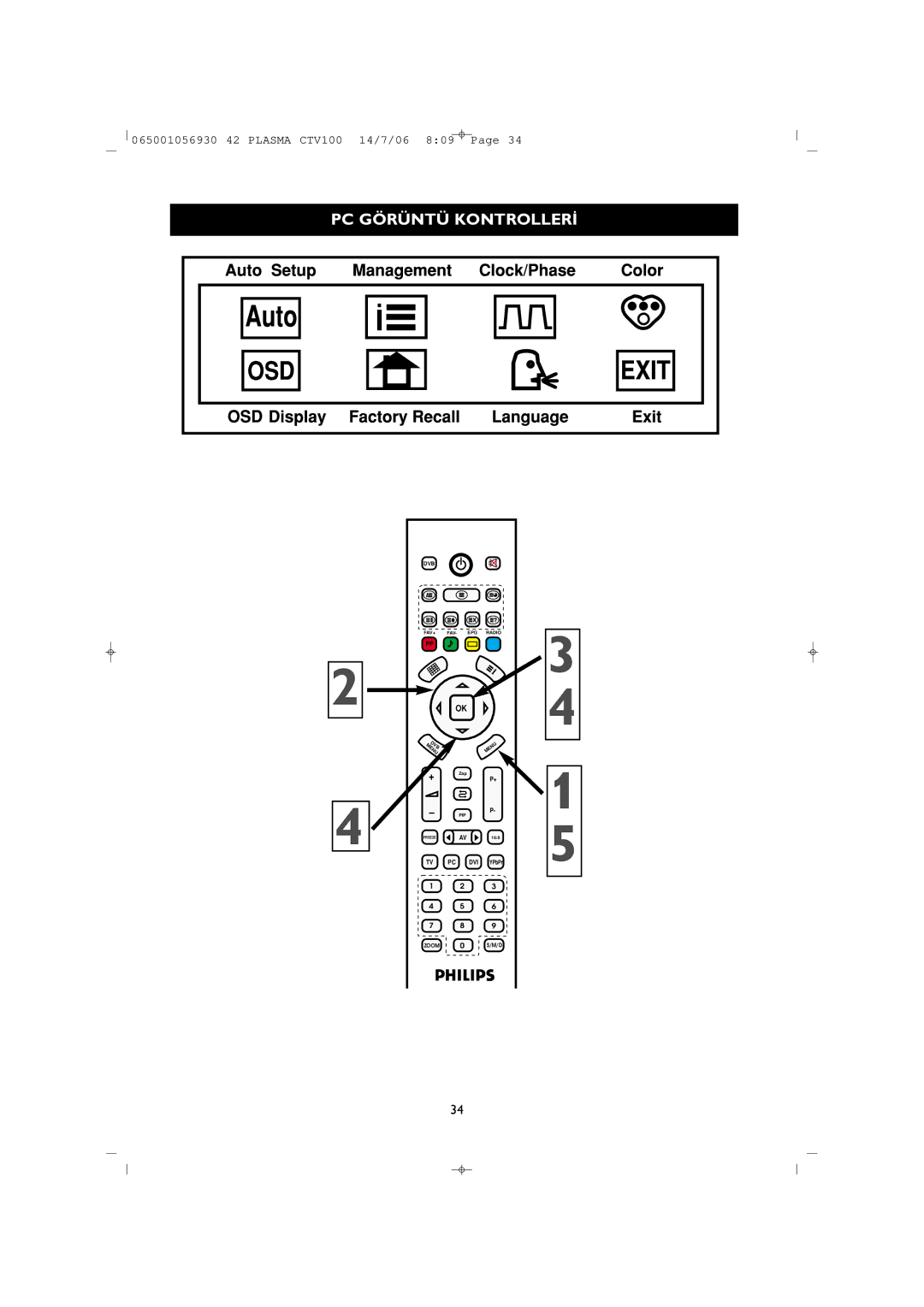 Philips 42PF1000/62 user manual DVB FAV+ EPG Radio 