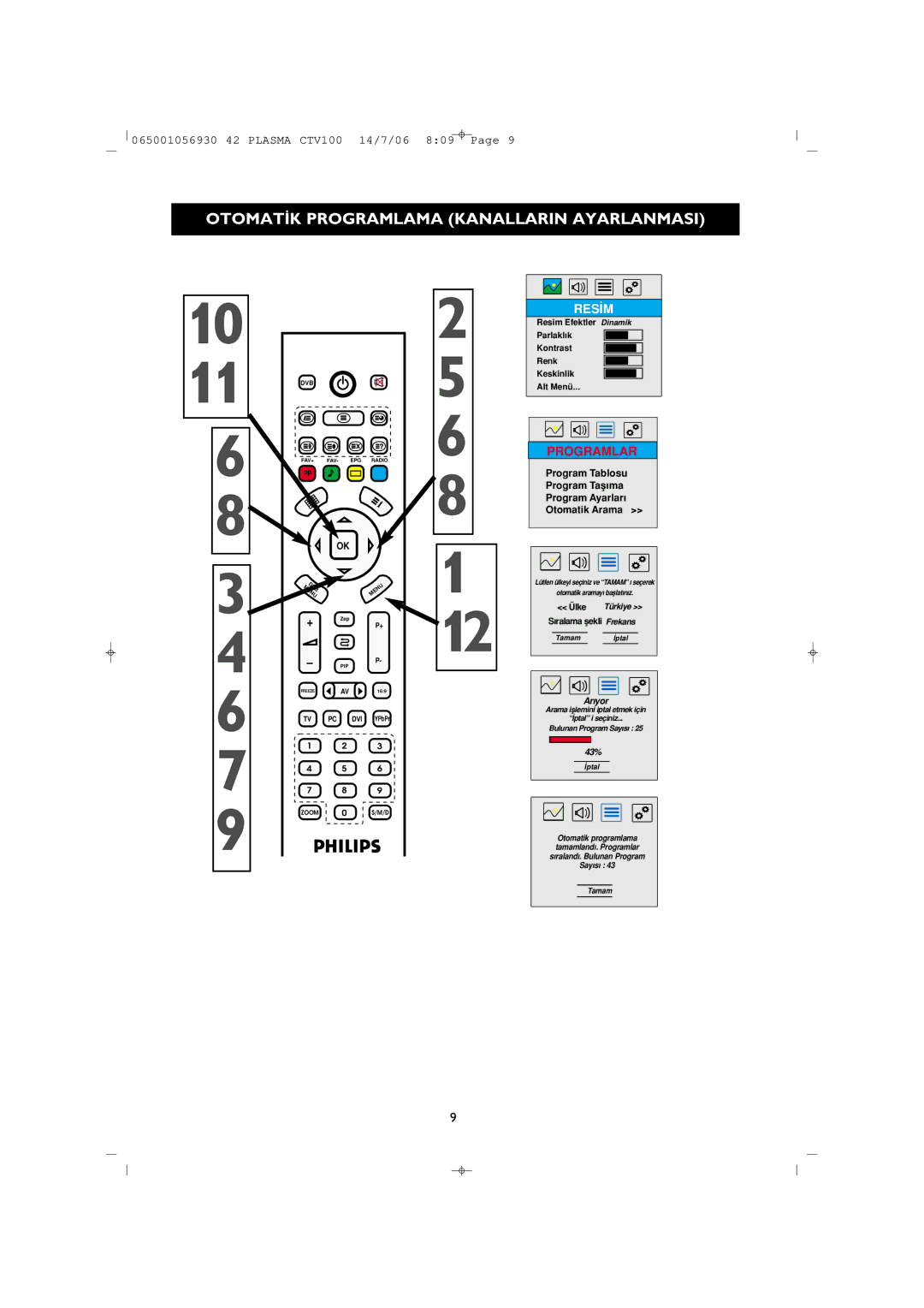 Philips 42PF1000/62 user manual Programlar 