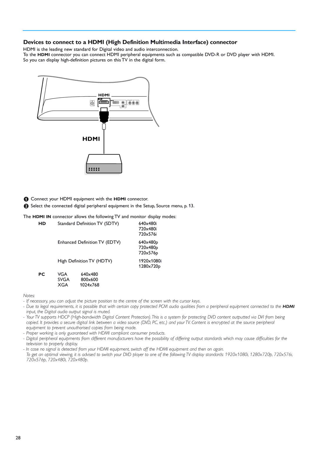 Philips 42PF9830/69-79 instruction manual Hdmi 