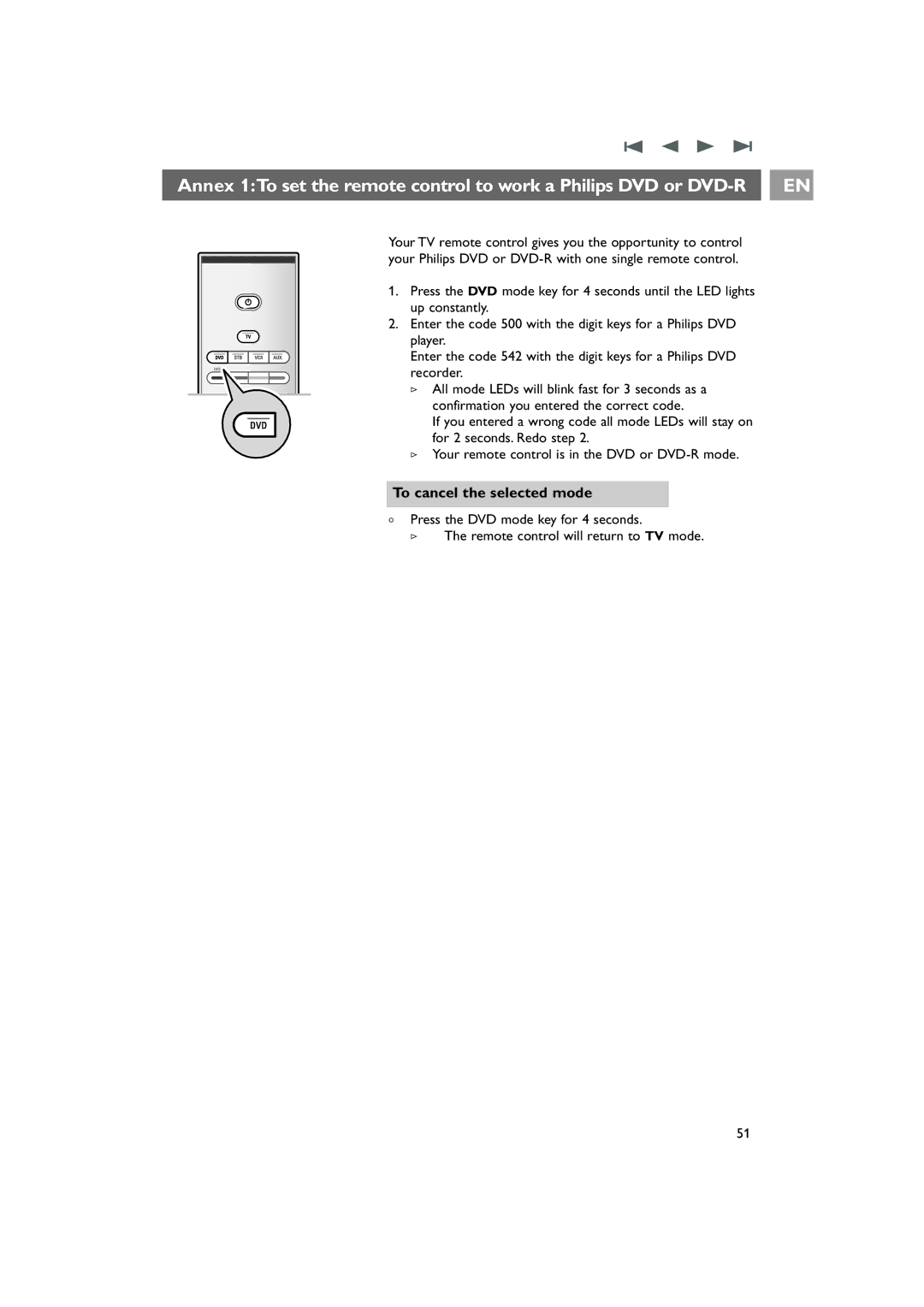 Philips 42PF9831/69 instruction manual To cancel the selected mode 