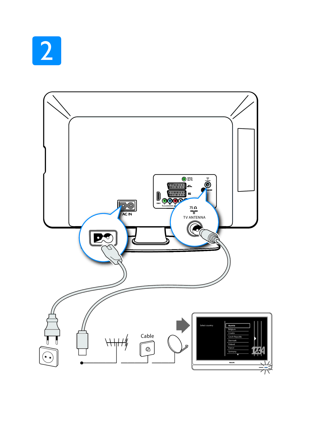 Philips 42PFL3404/12 manual Cable 