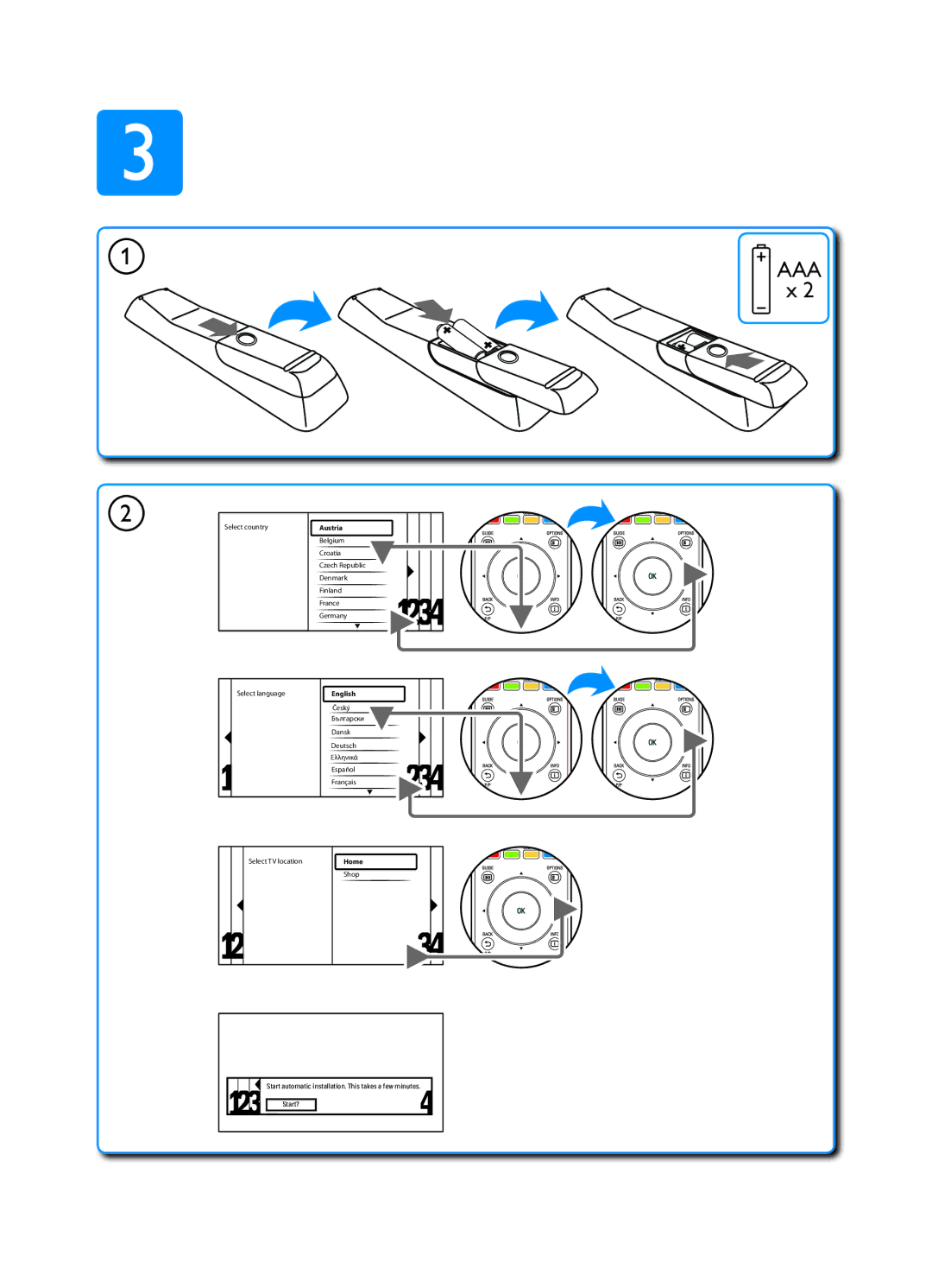 Philips 42PFL3404/12 manual AAA x 