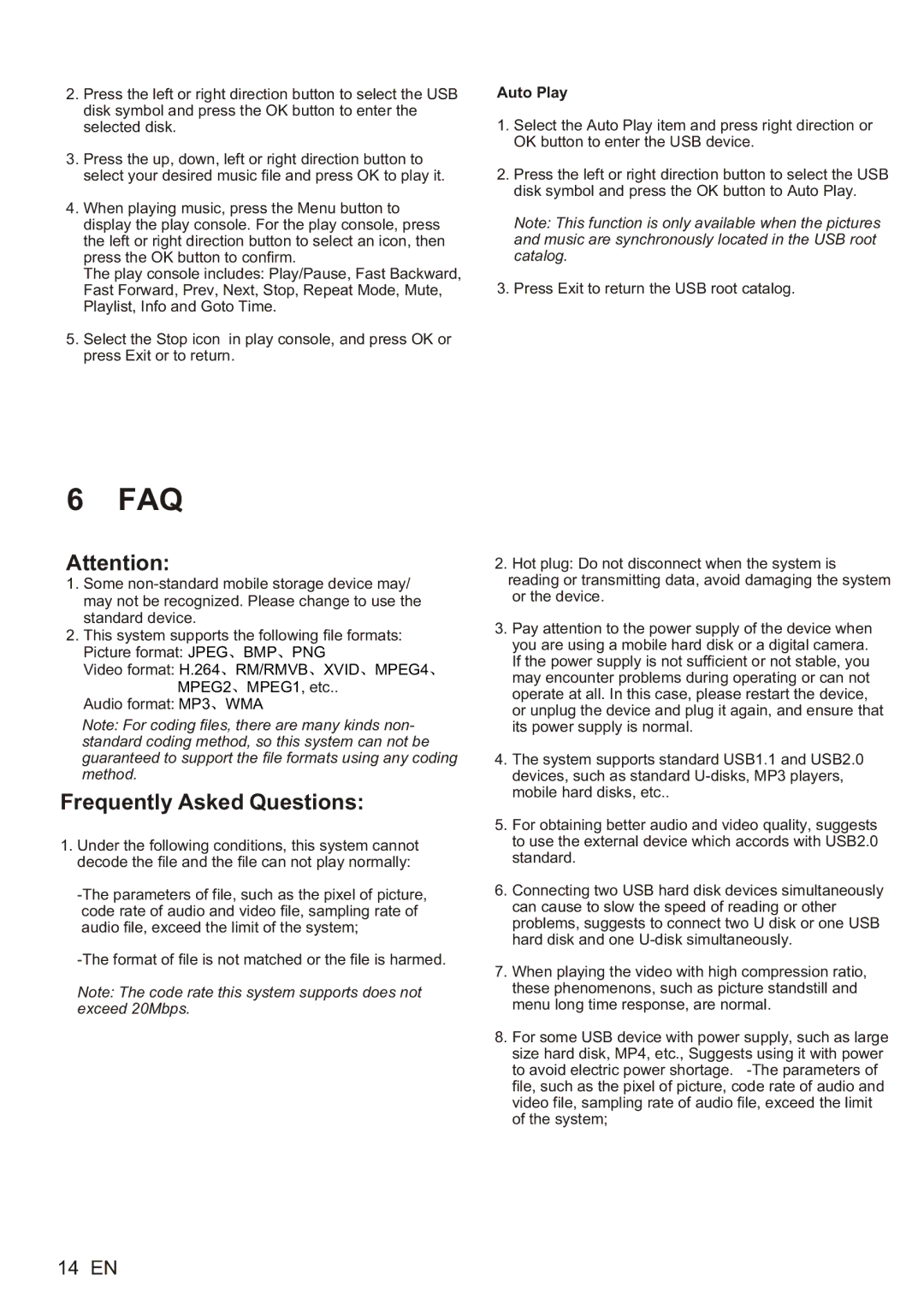 Philips 42PFL5555/V7, 32PFL5355/V7, 24PFL5555/V7, 46PFL5755/V7 user manual Frequently Asked Questions, Auto Play 