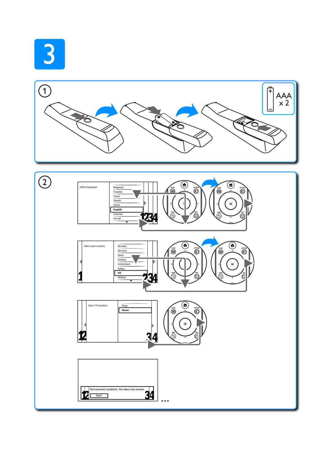 Philips 42PFL5614/60, 42PFL5604/60, 32PFL5614/60, 32PFL5404/60, P41G78308138B manual AAA x 