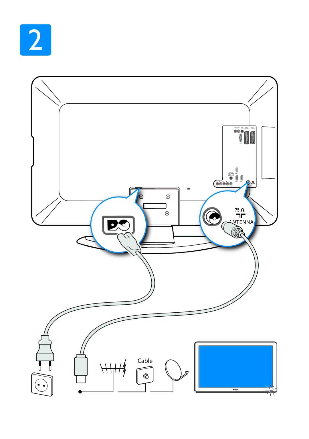 Philips 42PFL5624H/12, 32PFL5624H/12 manual Cable 