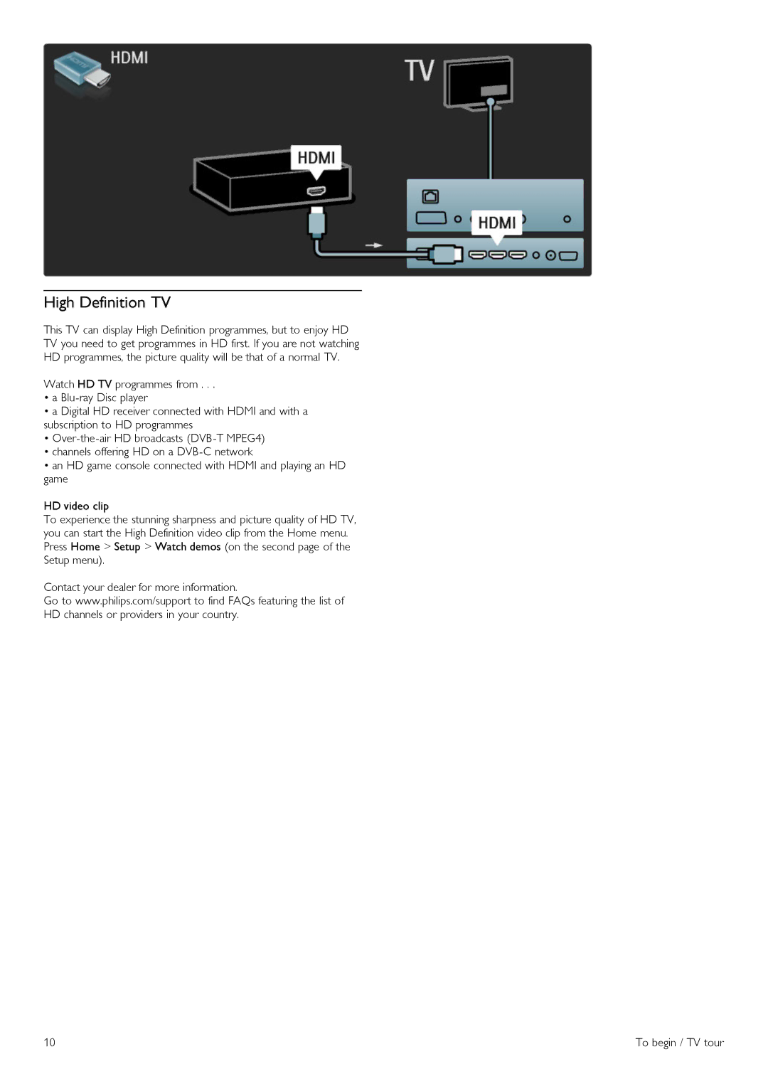 Philips 42PFL6805H manual High Definition TV 