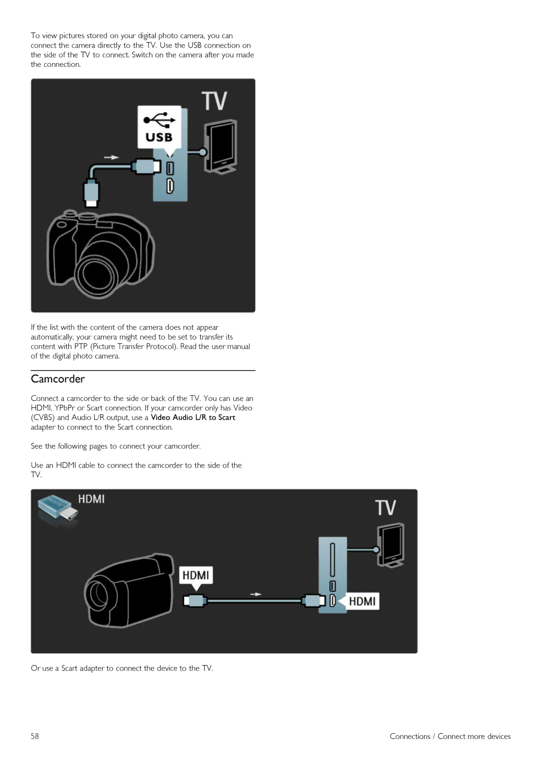 Philips 42PFL6805H manual Camcorder 