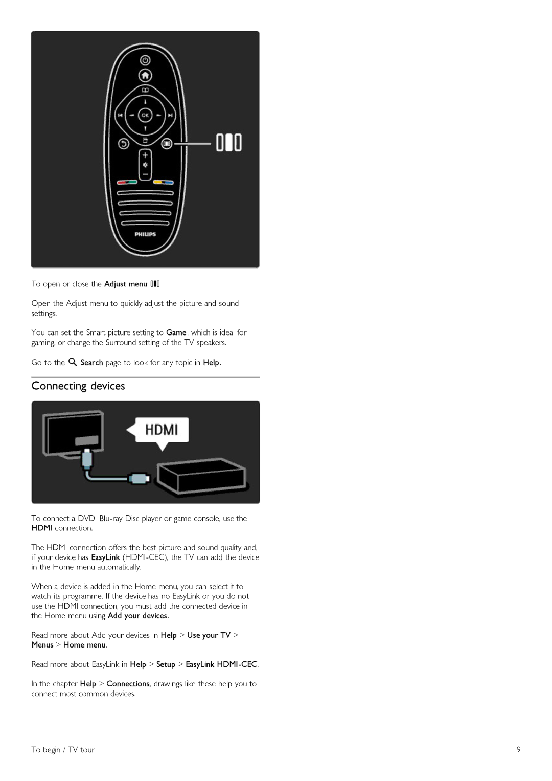 Philips 42PFL6805H manual Connecting devices 