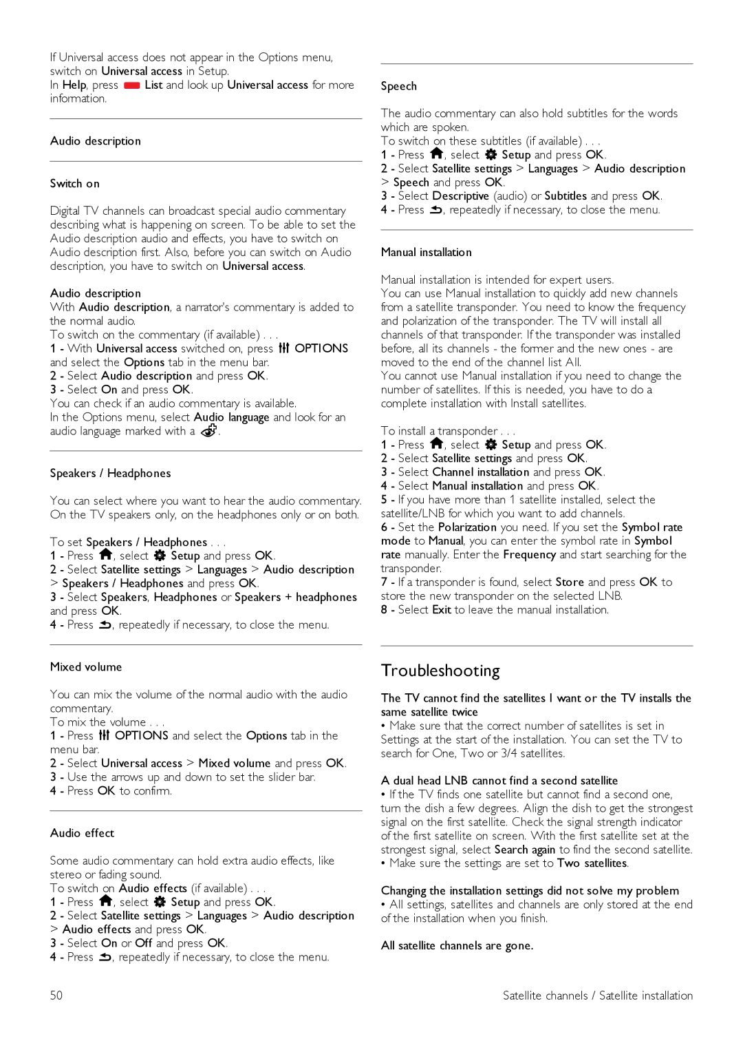 Philips 47PFL7108, 42PFL7108, 42PFL7008, 47PFL7008, 55PFL7108, 55PFL7008 user manual Troubleshooting 