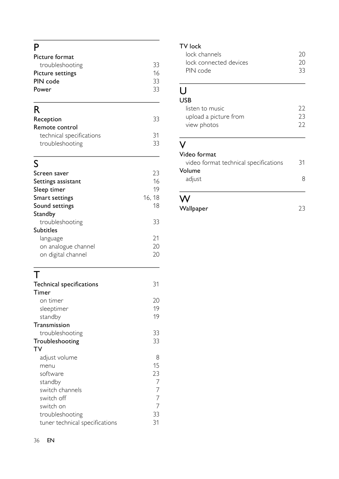 Philips 47PFL7409D/30, 42PFL7409D/30, 32PFL5609D/30, 42PFL5609D/30, 47PFL5609D/30 user manual Volume Adjust Wallpaper 