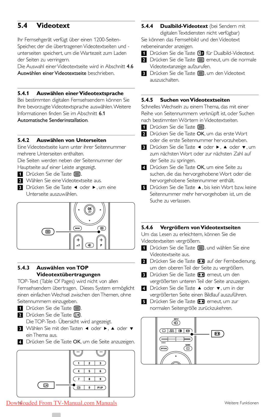 Philips 42PFL7423, 42PFL7433 manual Videotext 