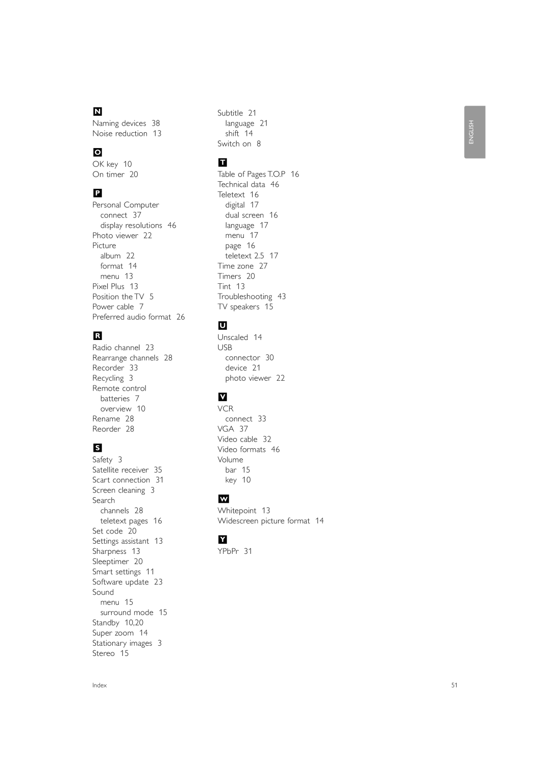 Philips 42PFL7433S/60 Subtitle, Shift Switch on OK key Table of Pages T.O.P, Digital Connect, Format Time zone Menu, Bar 