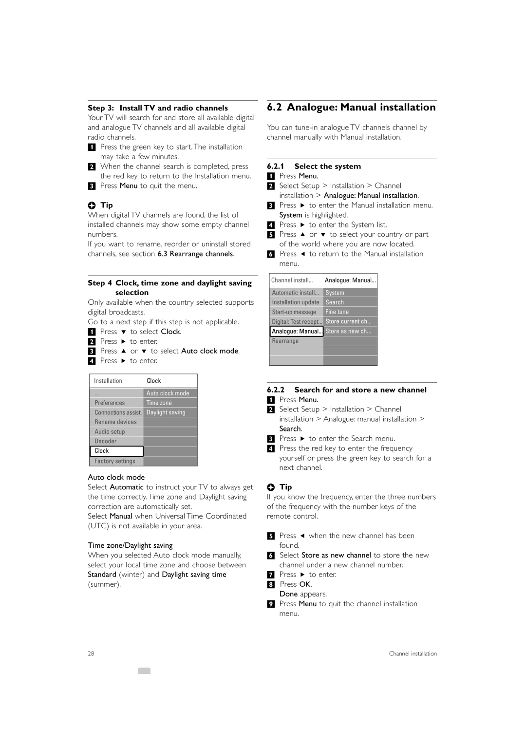Philips 42PFL7623, 32PFL7623, 47PFL7623 manual Analogue Manual installation, Install TV and radio channels, Select the system 