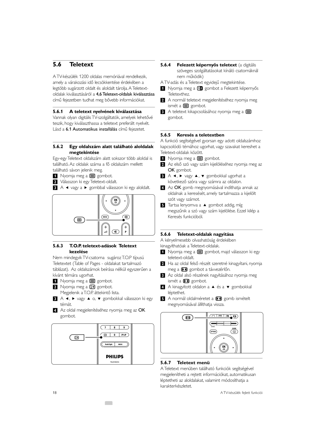 Philips 47PFL7623, 42PFL7623, 32PFL7623 manual Teletext 