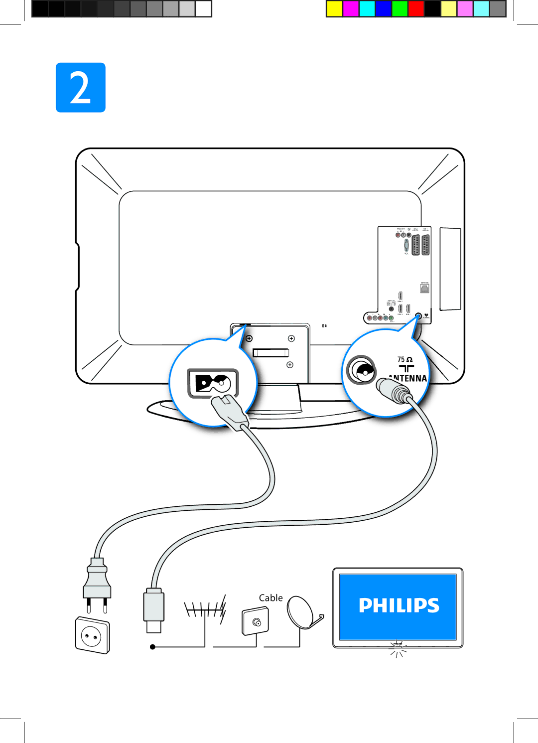 Philips 42PFL7674H/60, 42PFL8684H/60, 42PFL8684H/12, 42PFL8654H/12, 42PFL7674H/12, 42PFL8694H/12, 42PFL8694H/60 manual Cable 