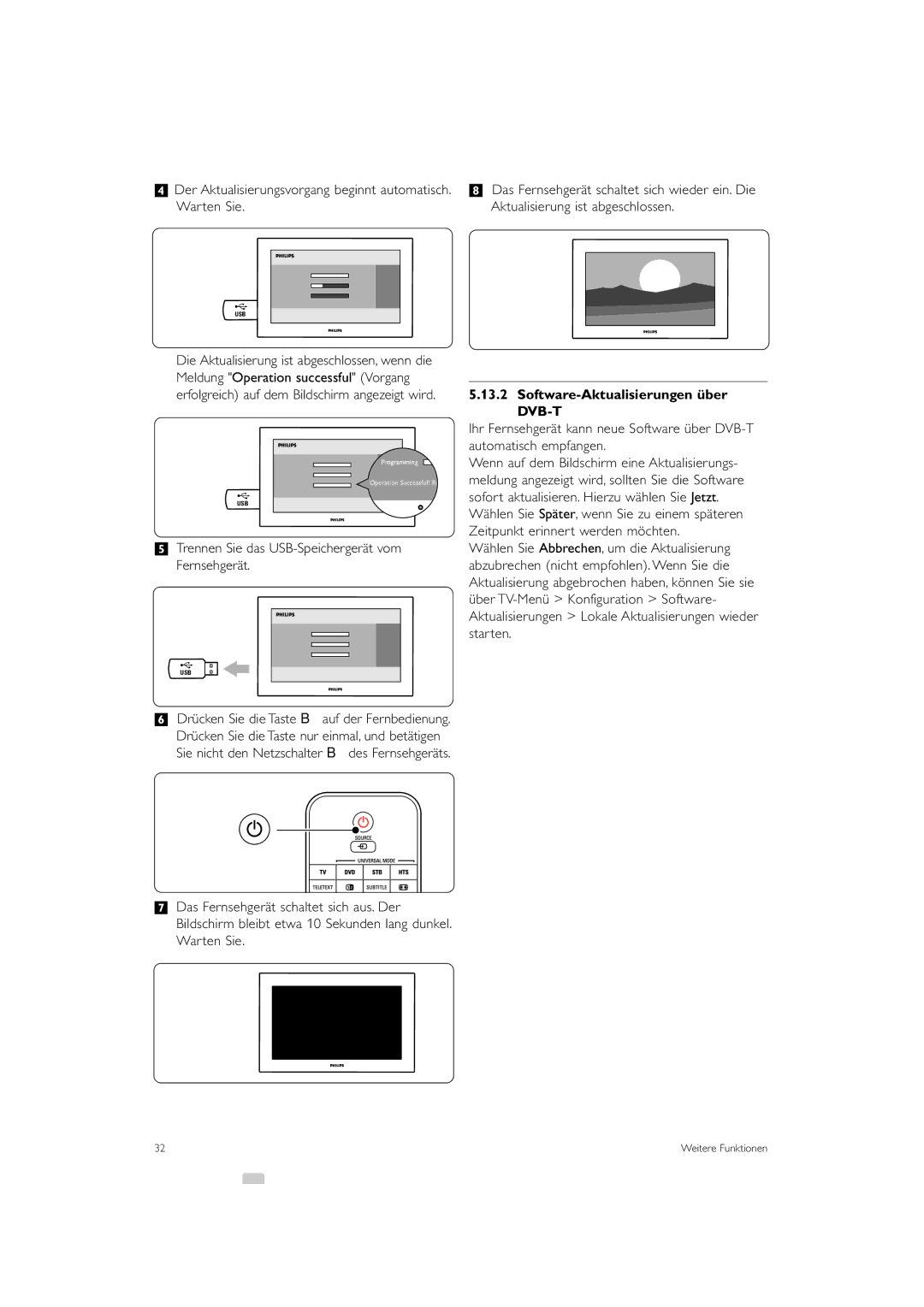 Philips 42PFL9903H/10, 37PFL9903H/10 manual Software-Aktualisierungen über DVB-T 