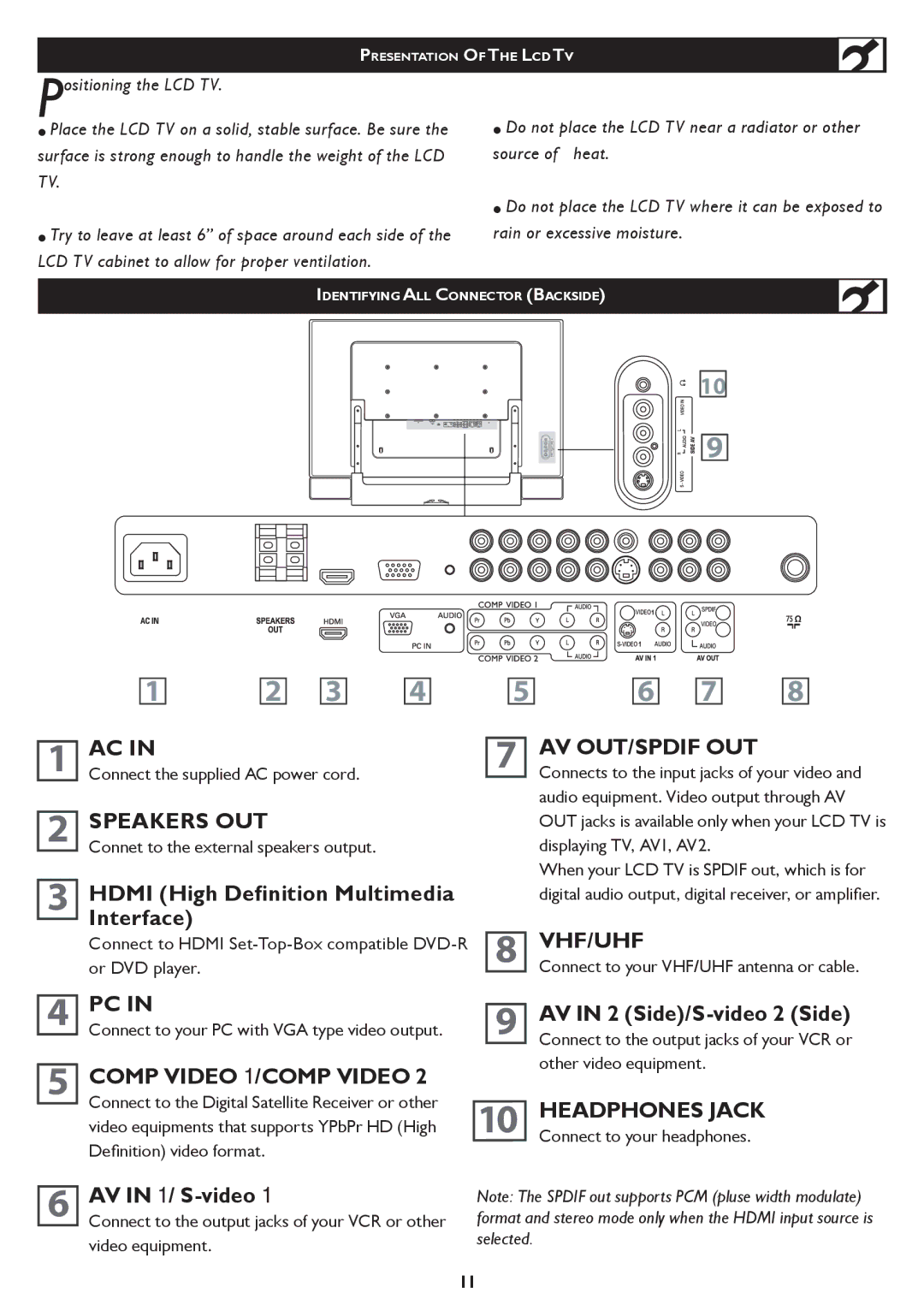 Philips 37TA1800, 42TA1800 user manual Speakers OUT 