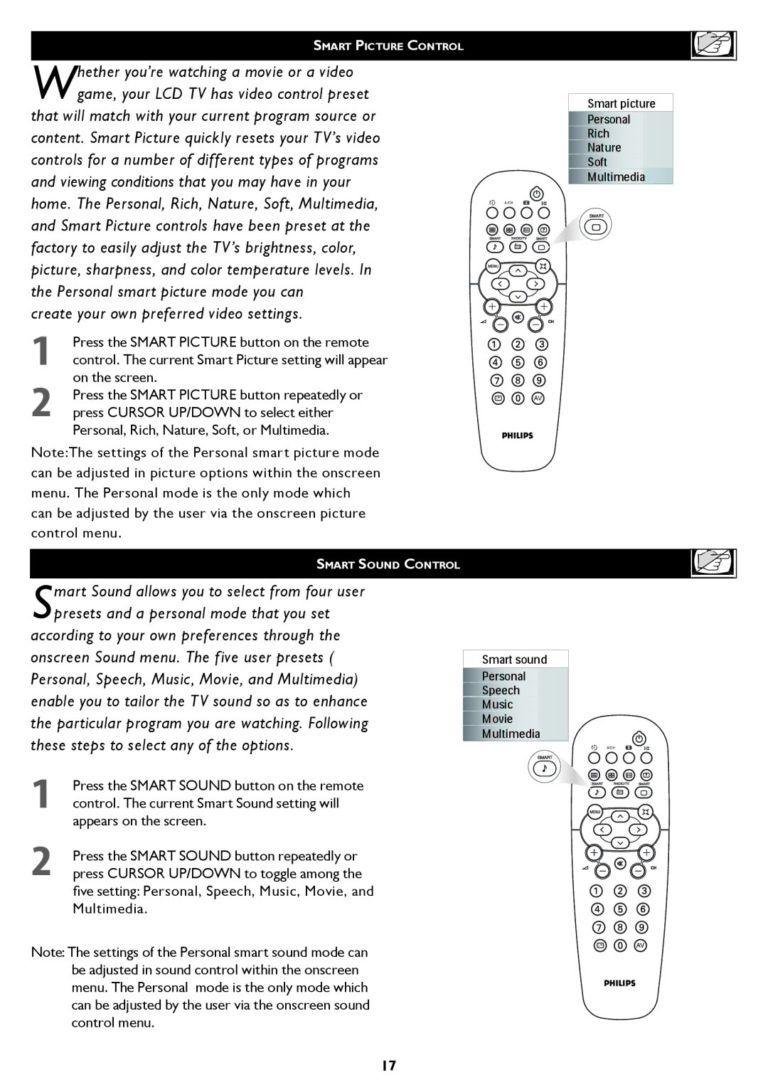 Philips 37TA1800, 42TA1800 user manual Create your own preferred video settings 