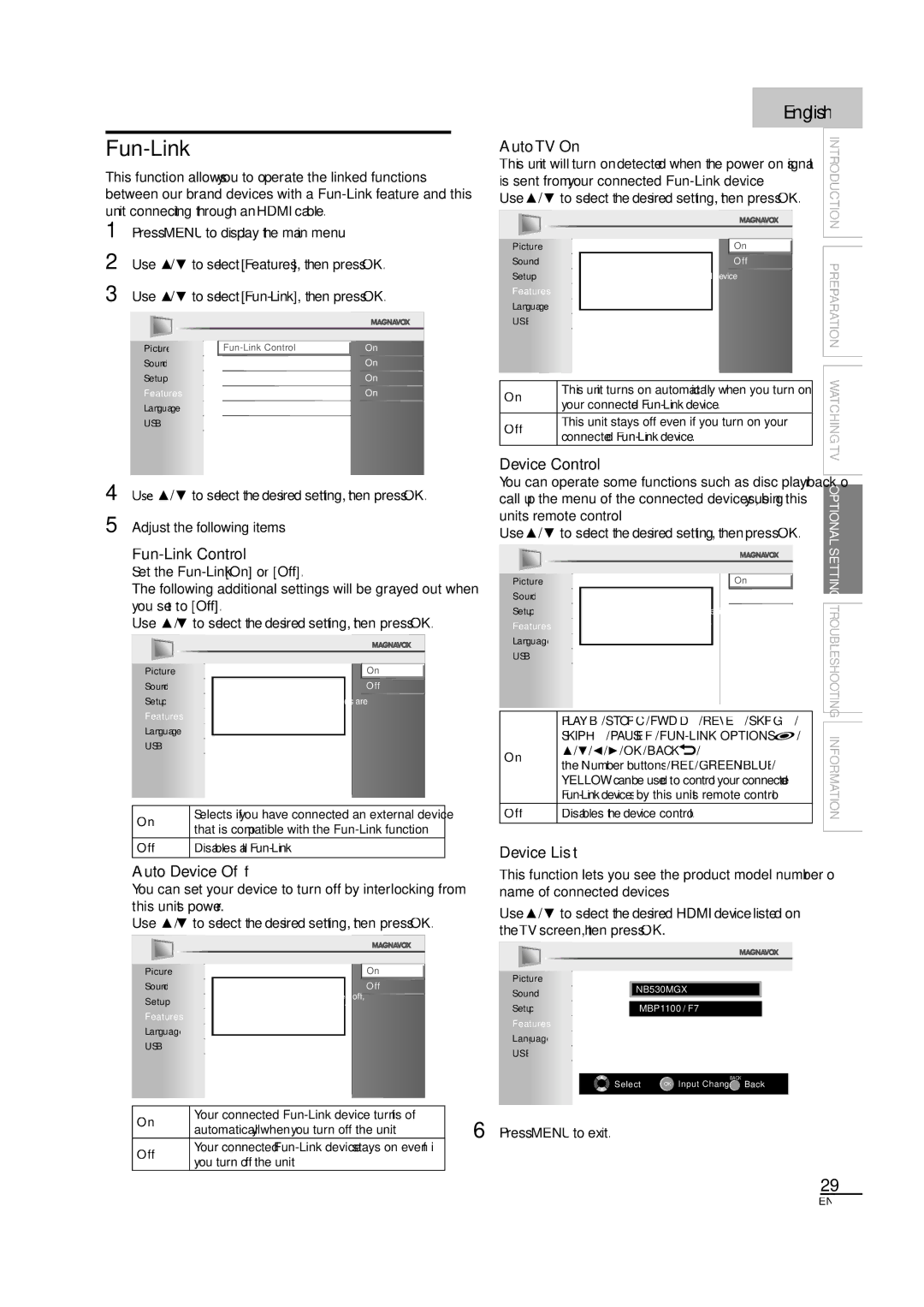 Philips 46MF460B, 46MF440B/F7 owner manual Fun-Link 