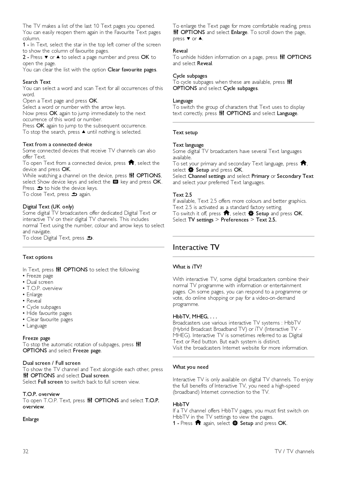 Philips 46PDL890, 55PDL890 user manual Interactive TV 