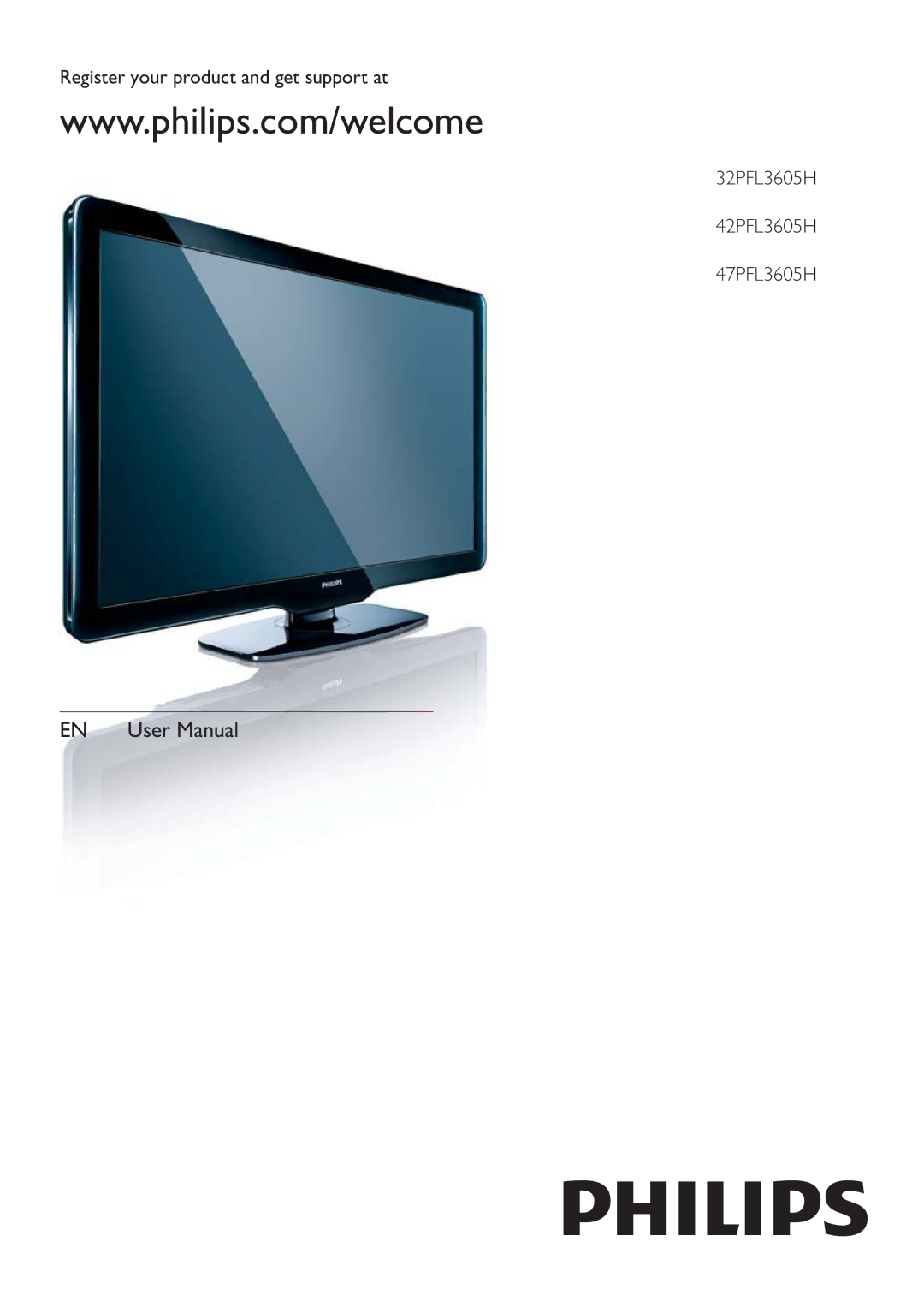 Philips 42PFL3605H, 47PFL3605H, 32PFL3605H user manual 