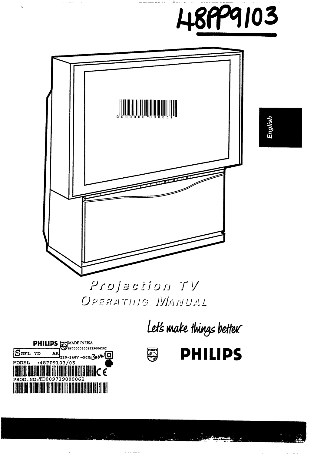 Philips 48PP9103/05 manual 