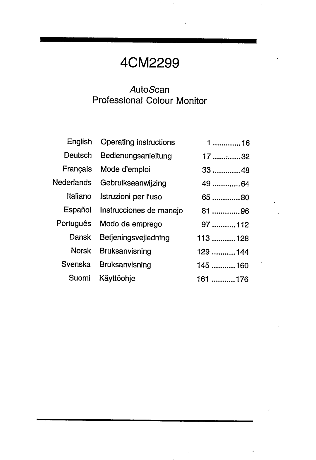 Philips 4CM2299 manual 