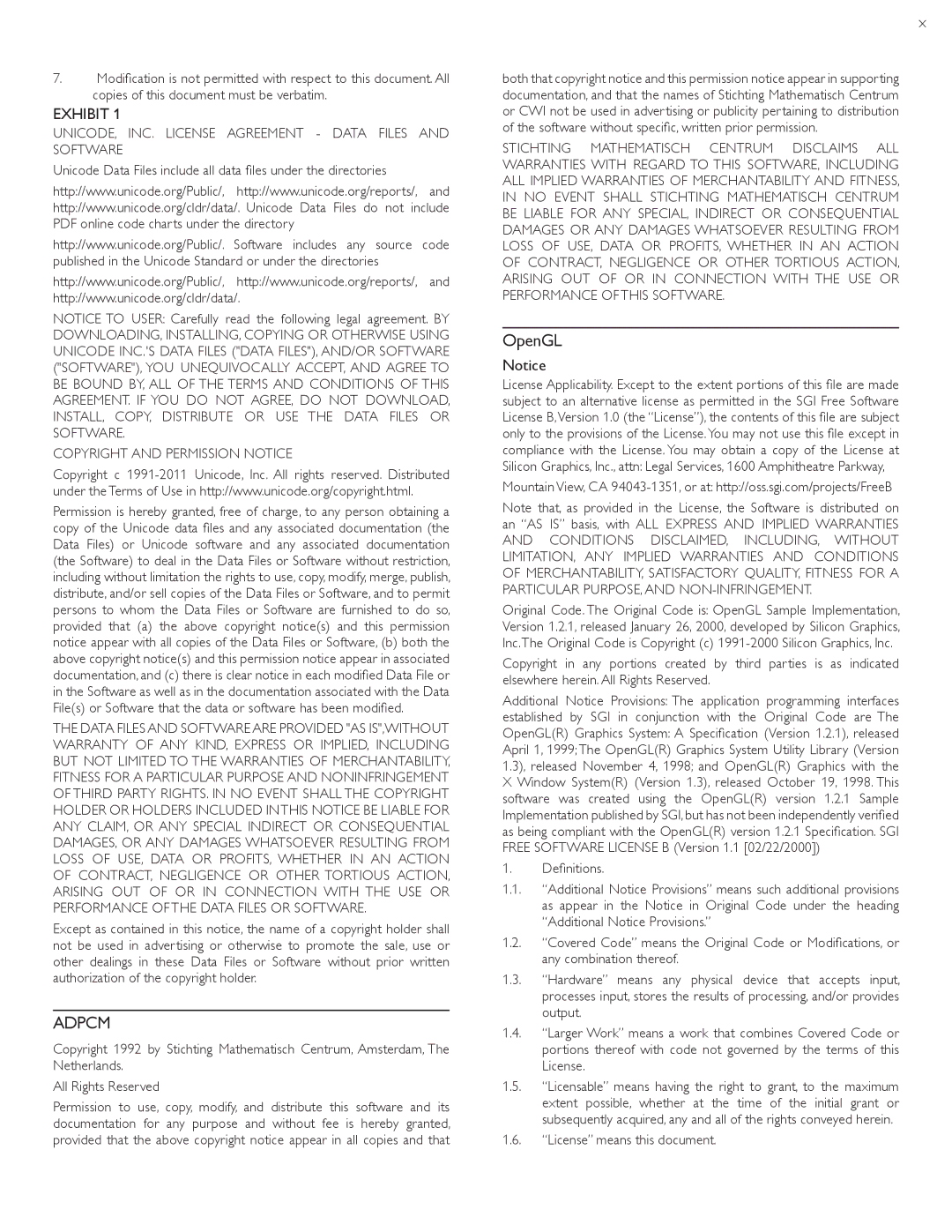 Philips 50PFL3807 user manual Adpcm 