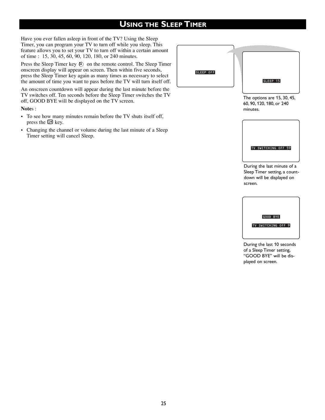 Philips 43PP8541, 50PP8541 manual Using the Sleep Timer 