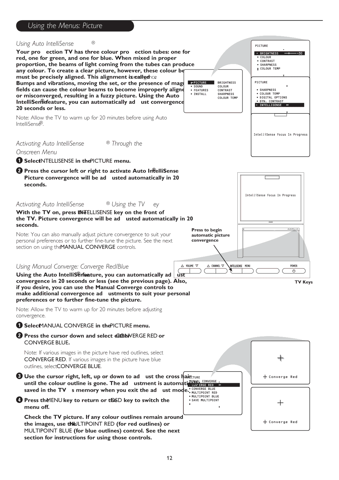 Philips 50PP8545, 43PP8545 user manual Using Auto IntelliSense, Activating Auto IntelliSense Through the Onscreen Menu 