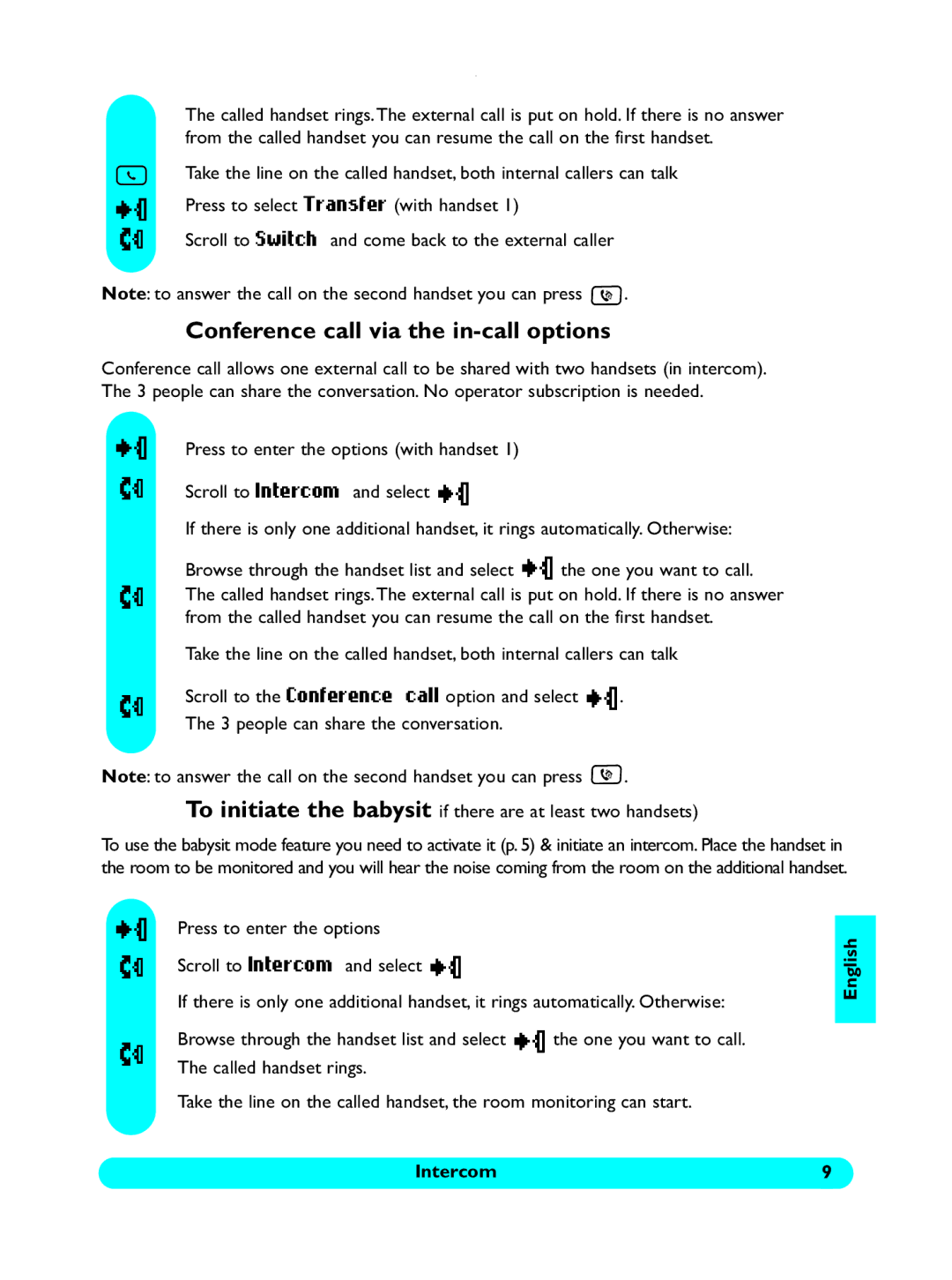 Philips 5150 user manual Conference call via the in-call options 