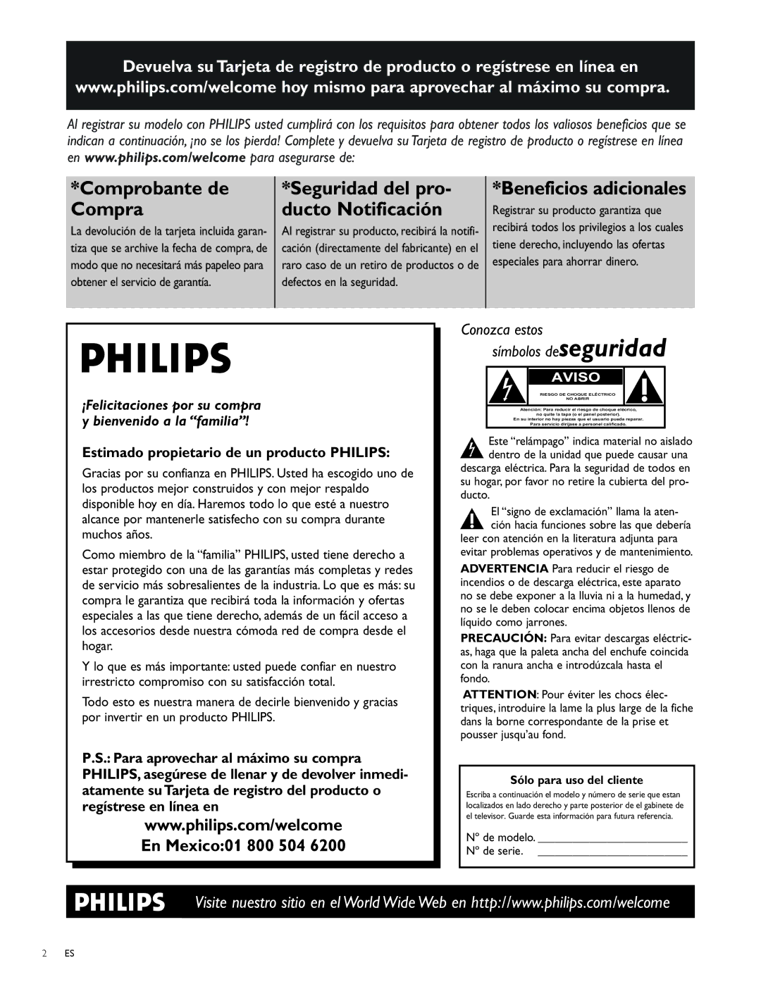 Philips 32PFL7704D, 52PFL6704D, 42PFL6704D, 32PFL6704D Compra Ducto Notificación, Raro caso de un retiro de productos o de 