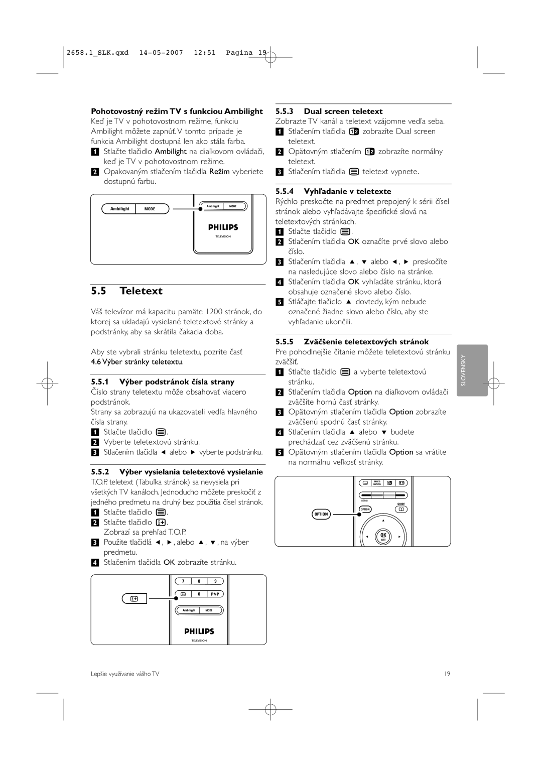 Philips 52PFL7704D manual Teletext 