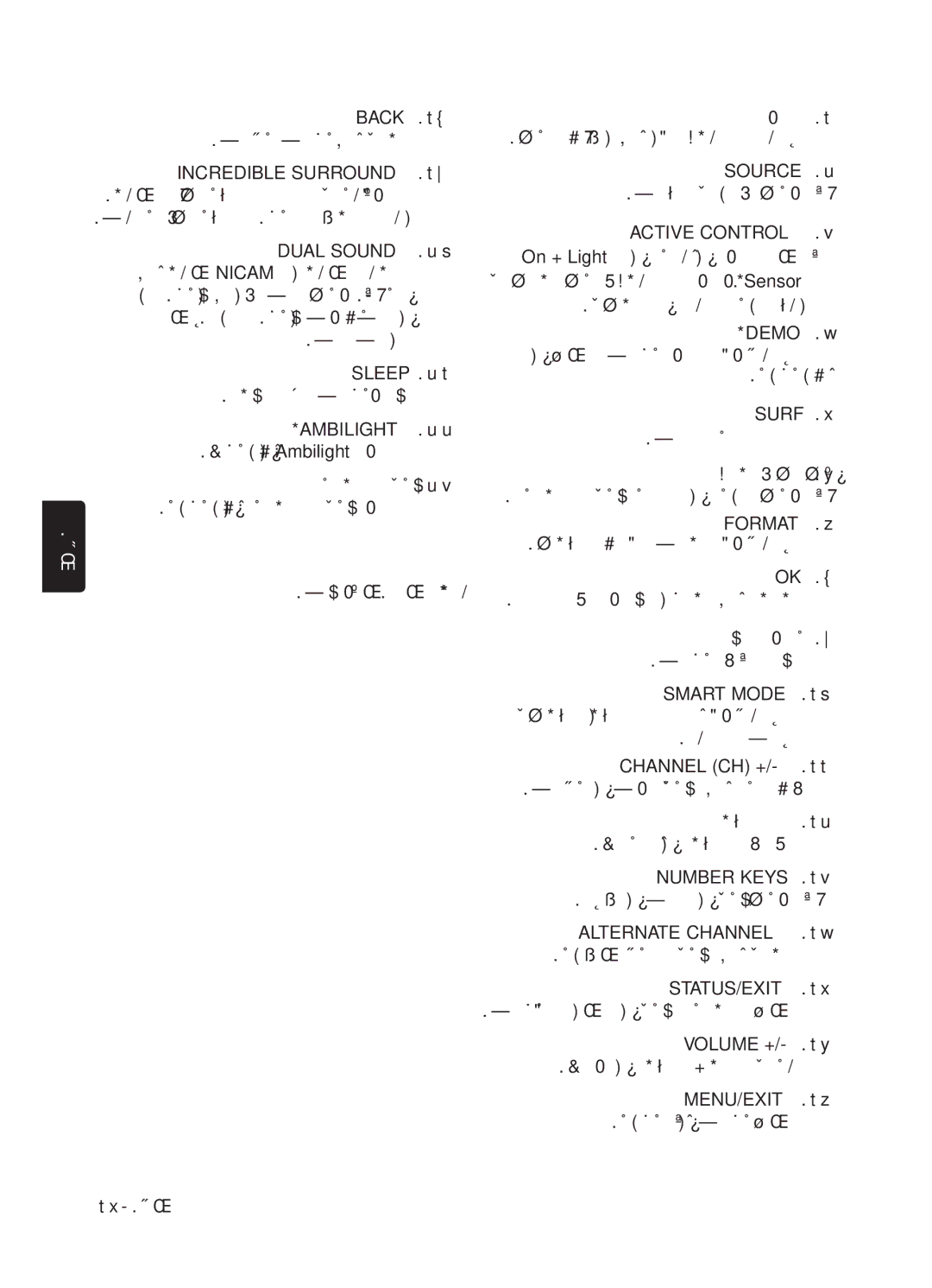 Philips 52PFL7803 user manual Back, ﻞﻴﻐﺸﺗ, ﻥﺍﻮﻟﻷﺍ ﺭﺍﺭﺯﺃ, ﻞﻘﻨﺘﻟﺍ ﺢﻴﺗﺎﻔﻣ, Volume + 