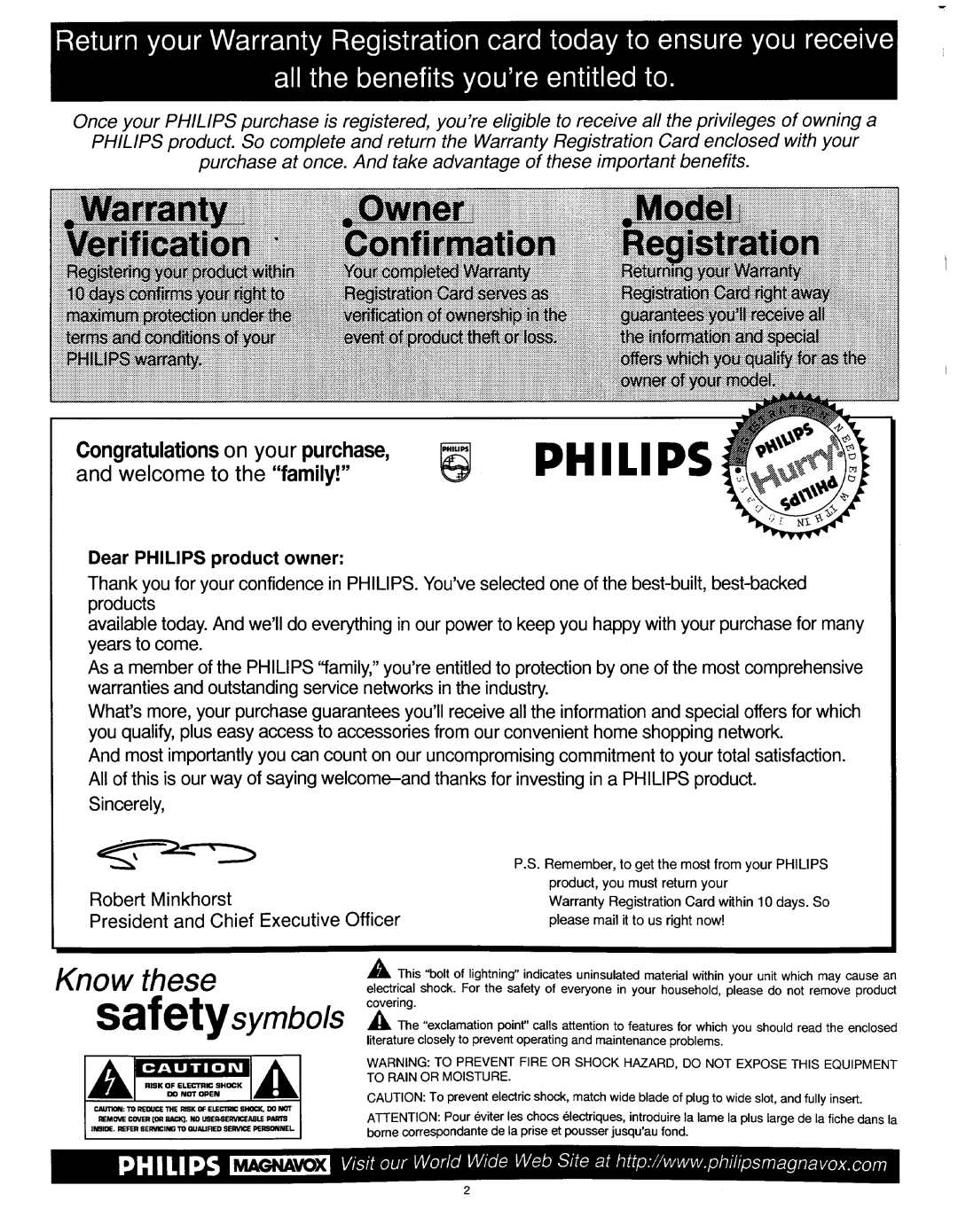 Philips 54XP43C/37 manual 