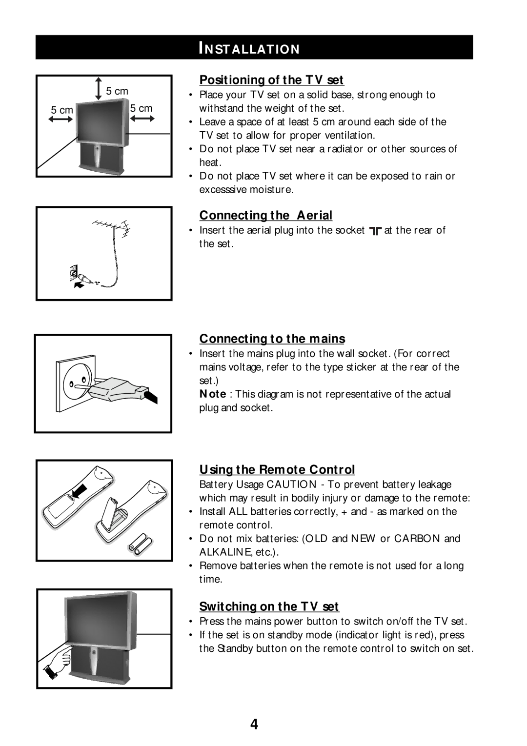 Philips 55PP925 manual Installation 