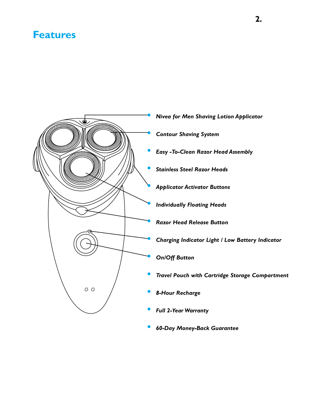 Philips 5616X manual Features 