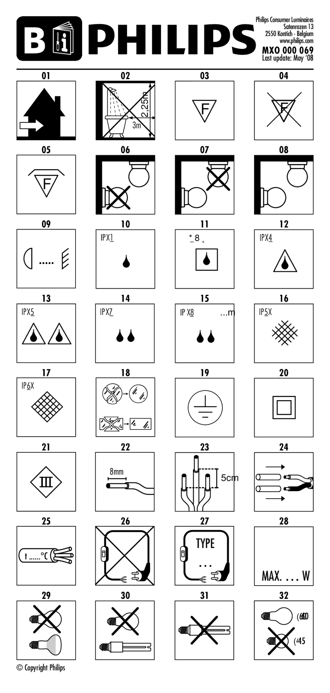 Philips 57914, 57916 user manual Satenrozen, Kontich Belgium 