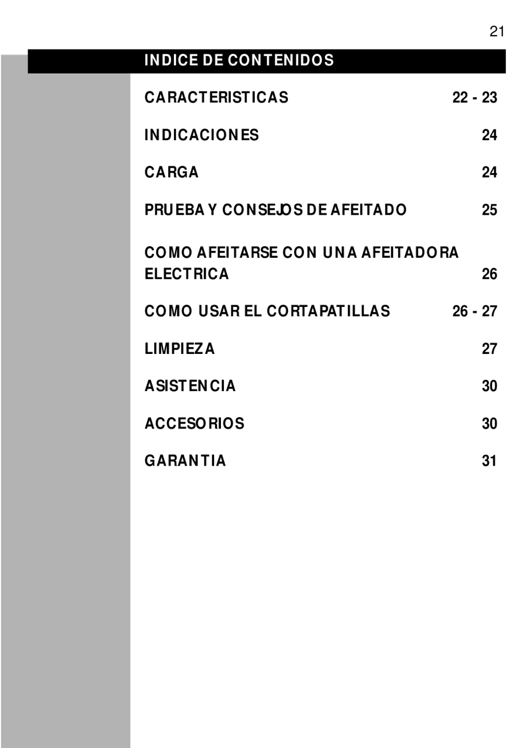 Philips 5818, 5810XL, 5814, 5817 manual Indice DE Contenidos 