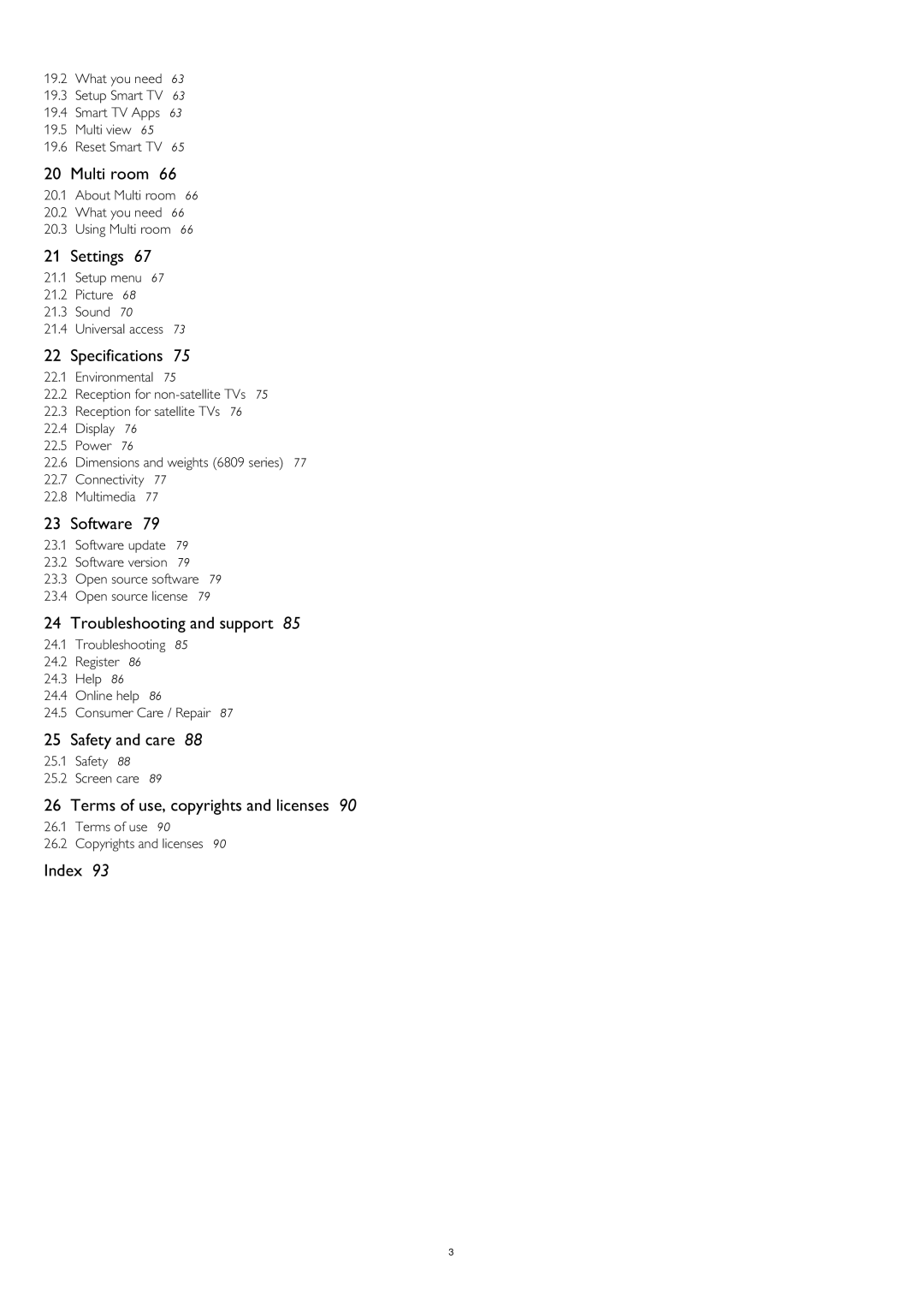 Philips 40PUS6809, 58PUK6809, 58PUS6809, 50PUK6809, 40PUK6809, 50PUS6809 user manual Multi room 