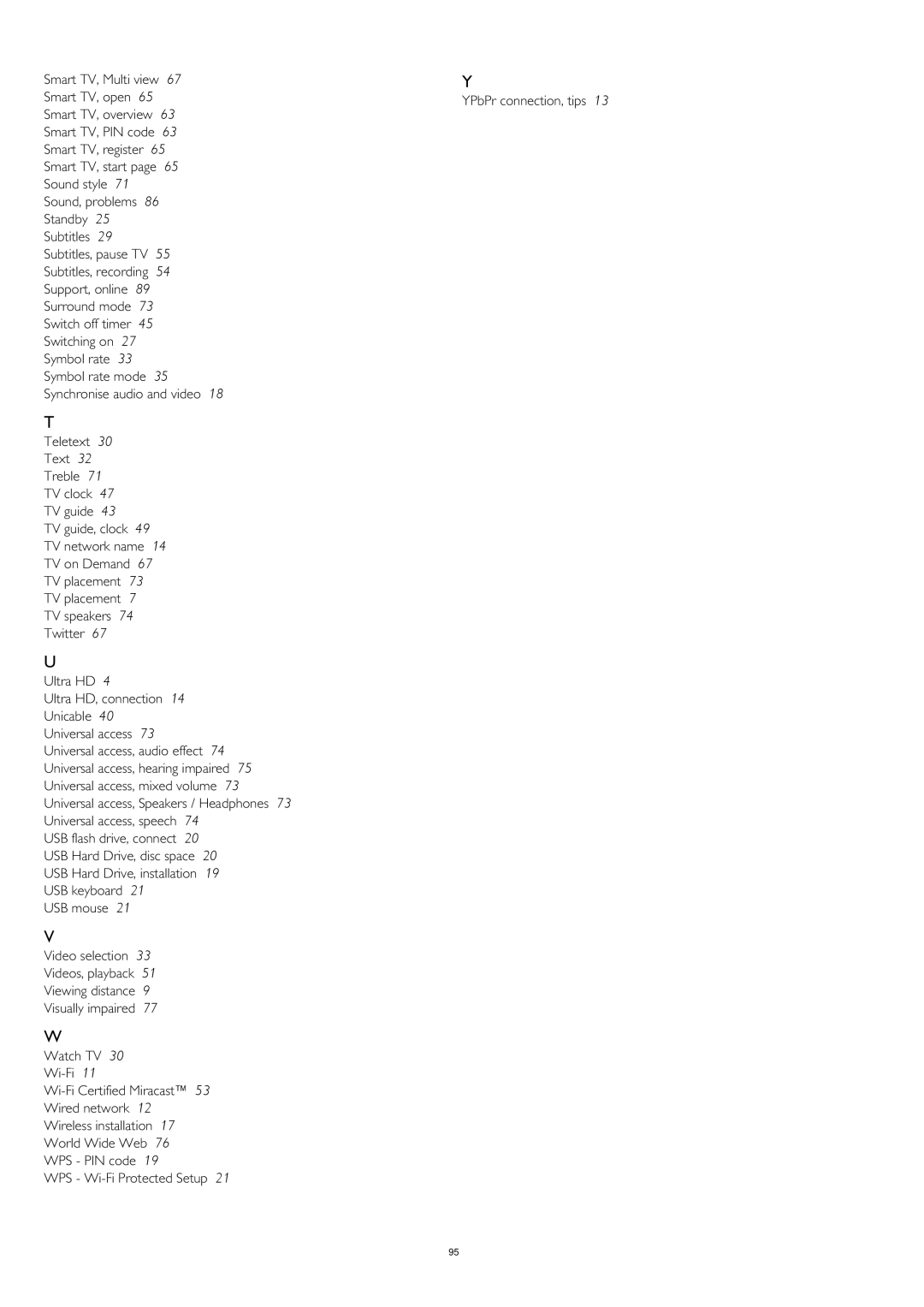 Philips 50PUS6809, 58PUK6809, 58PUS6809, 50PUK6809, 40PUS6809, 40PUK6809 user manual 