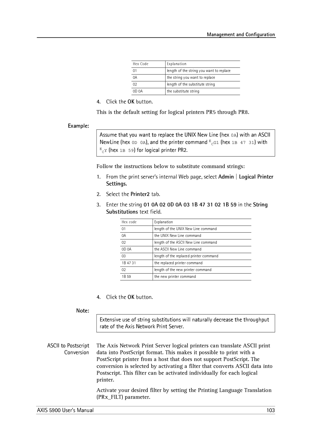 Philips 5900 user manual Hex Code Explanation 